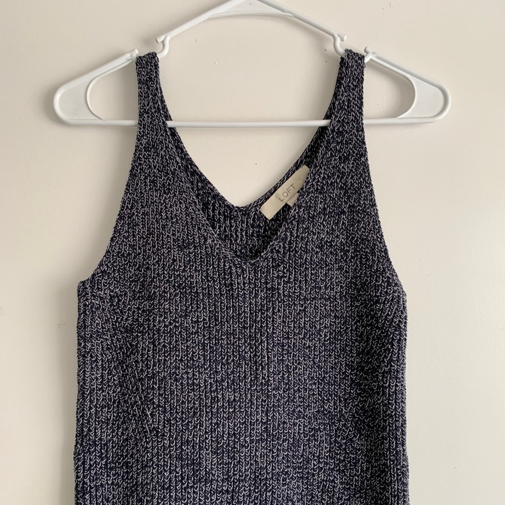 Loft Navy Sweater Tank
